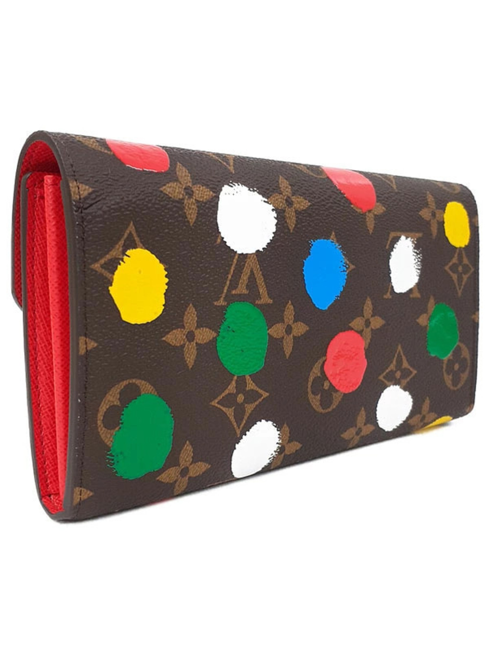 Louis Vuitton Wallet LV Bi Long Yayoi Sarah NM fold Kusama YK Portefeuille Black